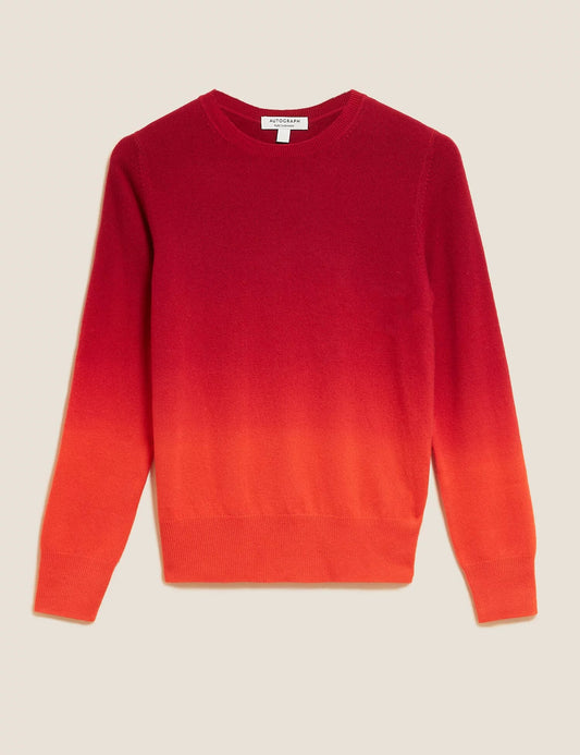 Red Cashmere Ombre Jumper