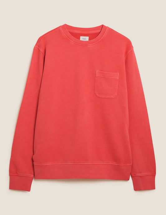 Red crew neck Sweatshirt